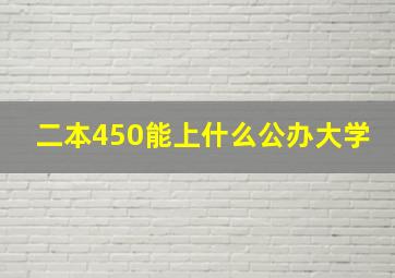 二本450能上什么公办大学