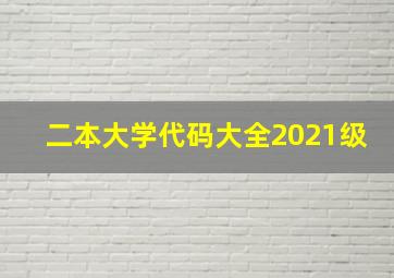 二本大学代码大全2021级