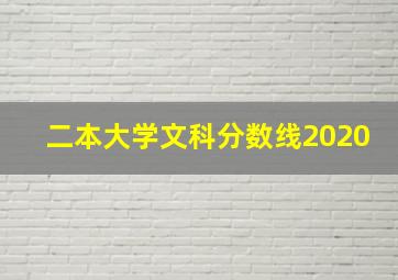 二本大学文科分数线2020