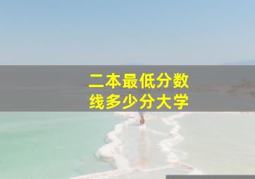 二本最低分数线多少分大学