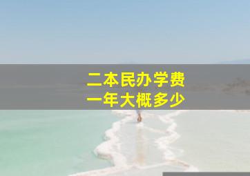 二本民办学费一年大概多少