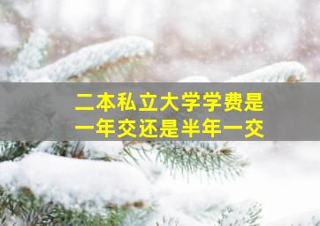 二本私立大学学费是一年交还是半年一交