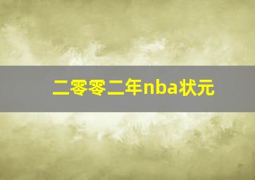 二零零二年nba状元