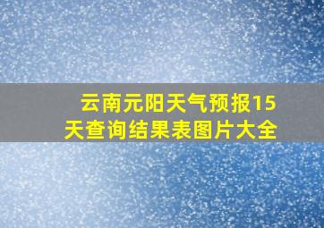 云南元阳天气预报15天查询结果表图片大全