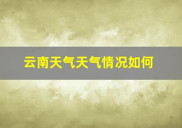 云南天气天气情况如何