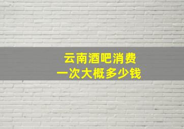 云南酒吧消费一次大概多少钱