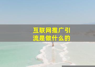 互联网推广引流是做什么的