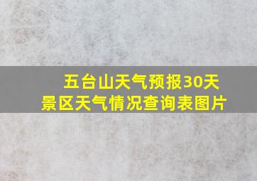 五台山天气预报30天景区天气情况查询表图片