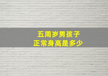 五周岁男孩子正常身高是多少