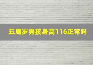 五周岁男孩身高116正常吗