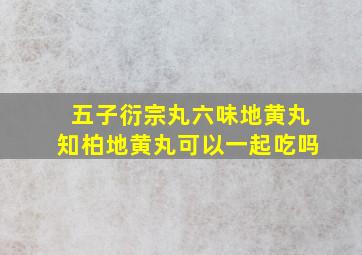 五子衍宗丸六味地黄丸知柏地黄丸可以一起吃吗