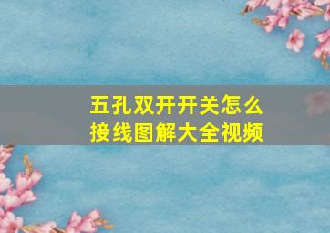 五孔双开开关怎么接线图解大全视频