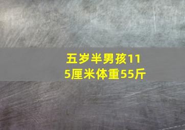 五岁半男孩115厘米体重55斤