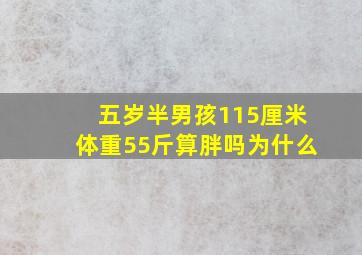 五岁半男孩115厘米体重55斤算胖吗为什么