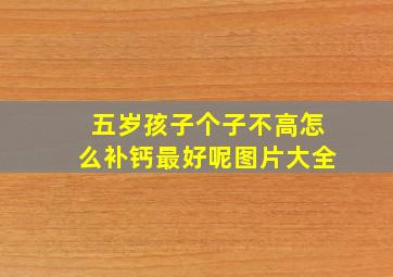 五岁孩子个子不高怎么补钙最好呢图片大全