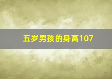 五岁男孩的身高107