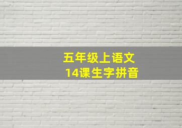 五年级上语文14课生字拼音