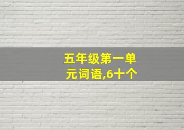 五年级第一单元词语,6十个