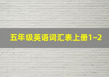 五年级英语词汇表上册1~2