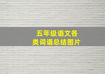 五年级语文各类词语总结图片