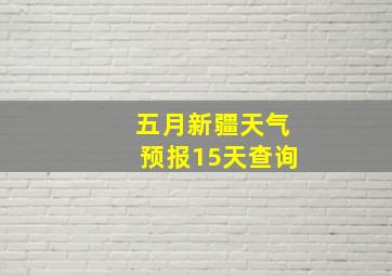 五月新疆天气预报15天查询