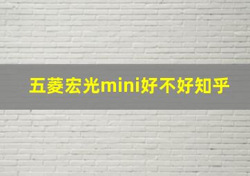 五菱宏光mini好不好知乎