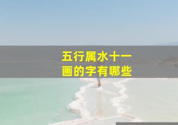 五行属水十一画的字有哪些