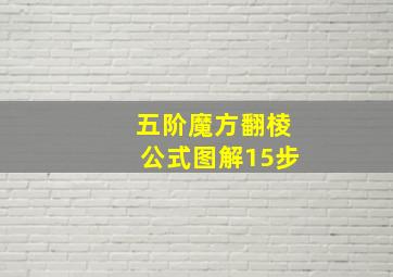 五阶魔方翻棱公式图解15步