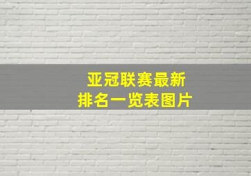 亚冠联赛最新排名一览表图片