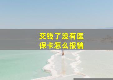 交钱了没有医保卡怎么报销