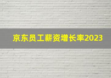 京东员工薪资增长率2023