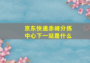 京东快递赤峰分拣中心下一站是什么