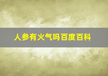 人参有火气吗百度百科