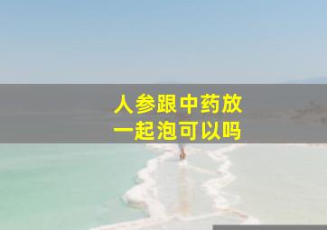 人参跟中药放一起泡可以吗