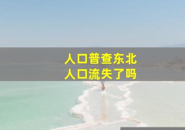 人口普查东北人口流失了吗