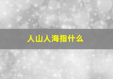 人山人海指什么