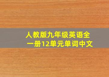 人教版九年级英语全一册12单元单词中文