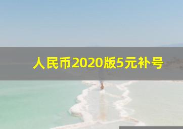 人民币2020版5元补号