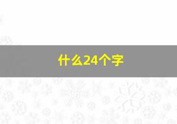 什么24个字