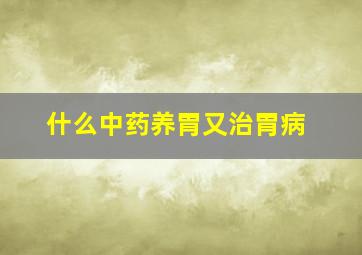 什么中药养胃又治胃病