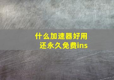 什么加速器好用还永久免费ins