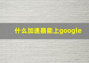 什么加速器能上google