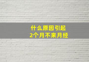 什么原因引起2个月不来月经