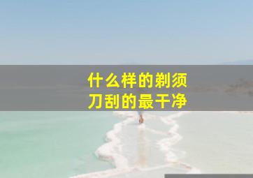 什么样的剃须刀刮的最干净