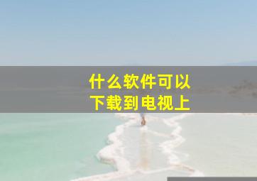 什么软件可以下载到电视上