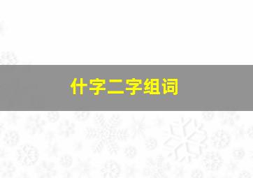 什字二字组词