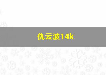 仇云波14k