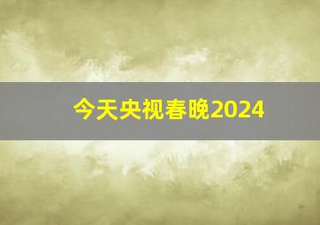 今天央视春晚2024