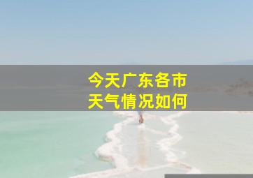 今天广东各市天气情况如何