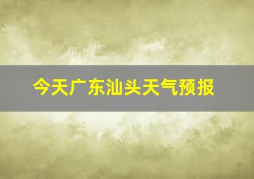 今天广东汕头天气预报